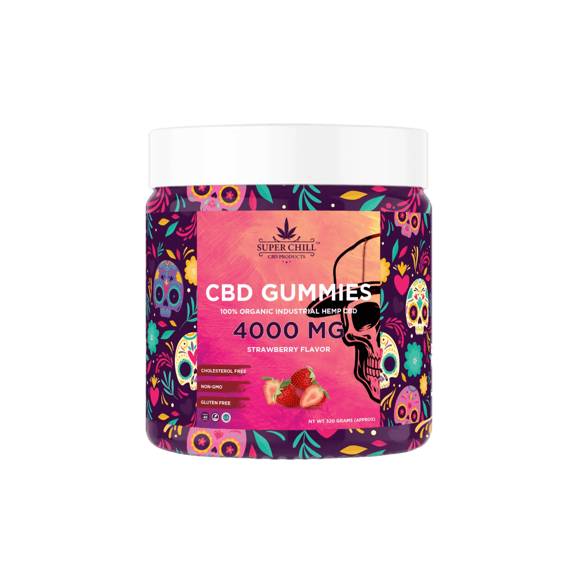 CBD Gummies Jar 4000MG strawberry flavor