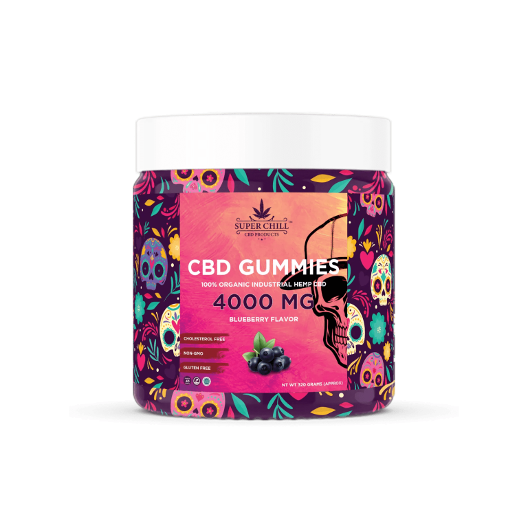 CBD Gummies Jar 4000MG blueberry flavor