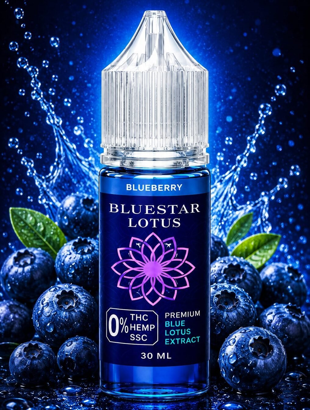 BLUESTAR LOTUS - Premium THC-Free Vape Juice 30ML 100% Compliant