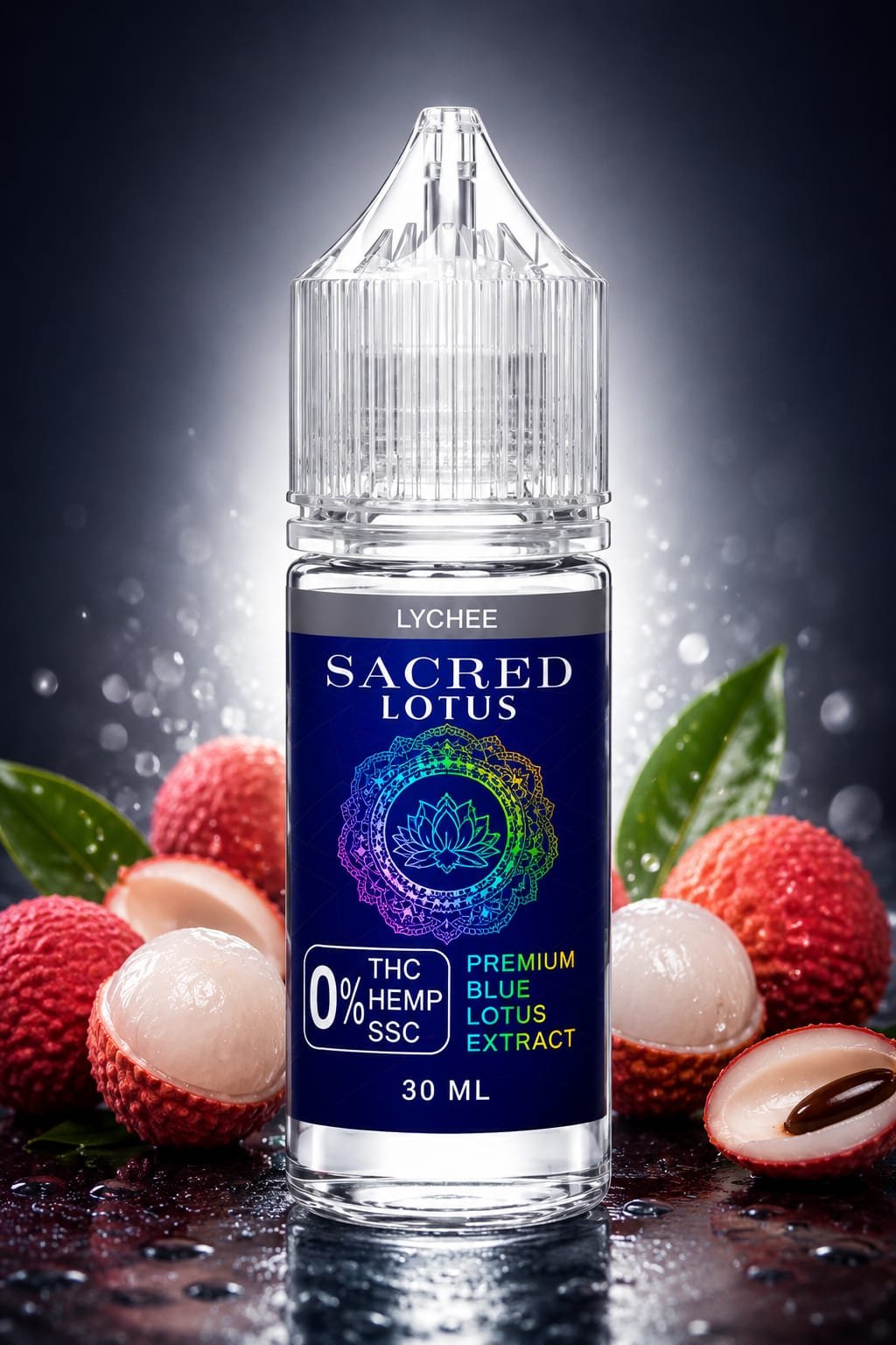 SACRED LOTUS - Premium THC-Free Vape Juice 30ML 100% Compliant