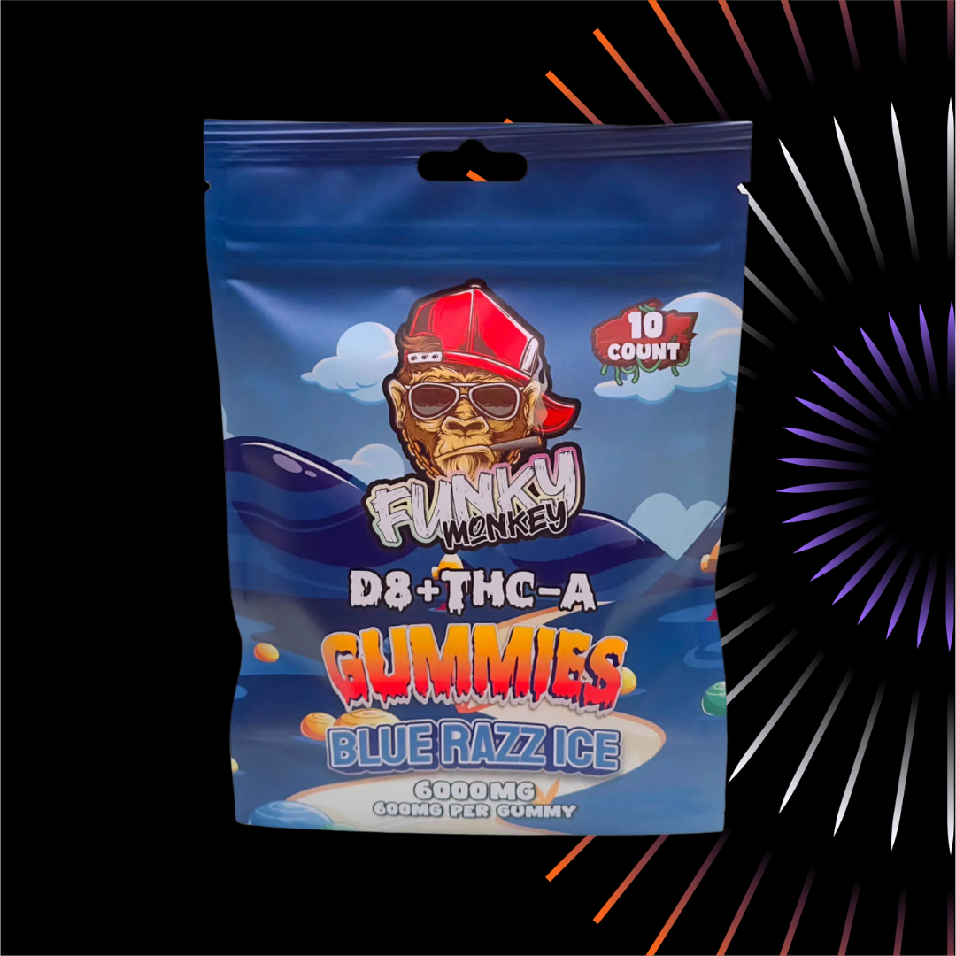 Funky Monkey Delta-8 +THC-A Gummies  6,000MG