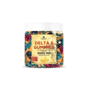 Superchill CBD - Delta 8 Gummies Jar - 5000 MG - 100% Natural - 50 Gummies (100MG Each) - Made in USA